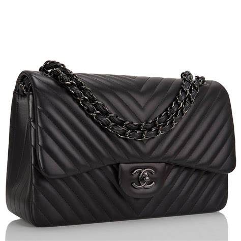 chanel black chevron flap bag|chanel flap bag jumbo.